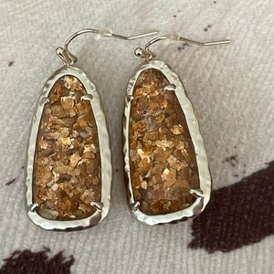Kendra Scott earrings - sparkly brown/copper colored stone